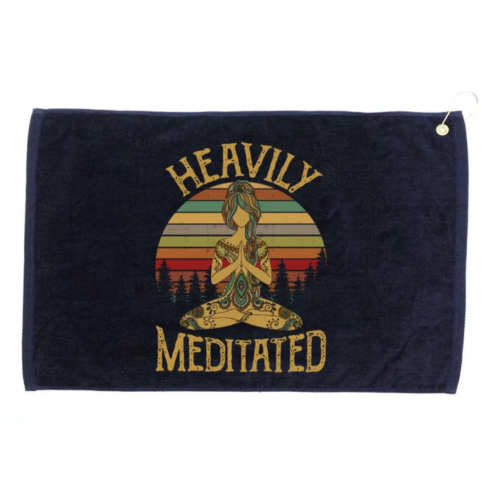 Vintage Heavily Meditated Yoga Meditation Spiritual Warrior Gift Grommeted Golf Towel