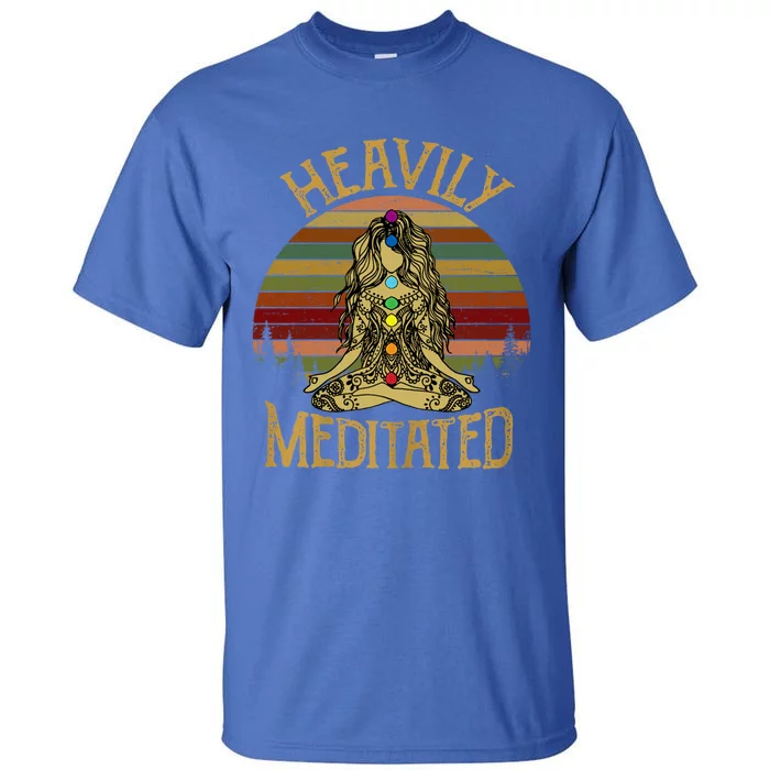 Vintage Heavily Meditated Yoga Meditation Spiritual Warrior Gift Tall T-Shirt