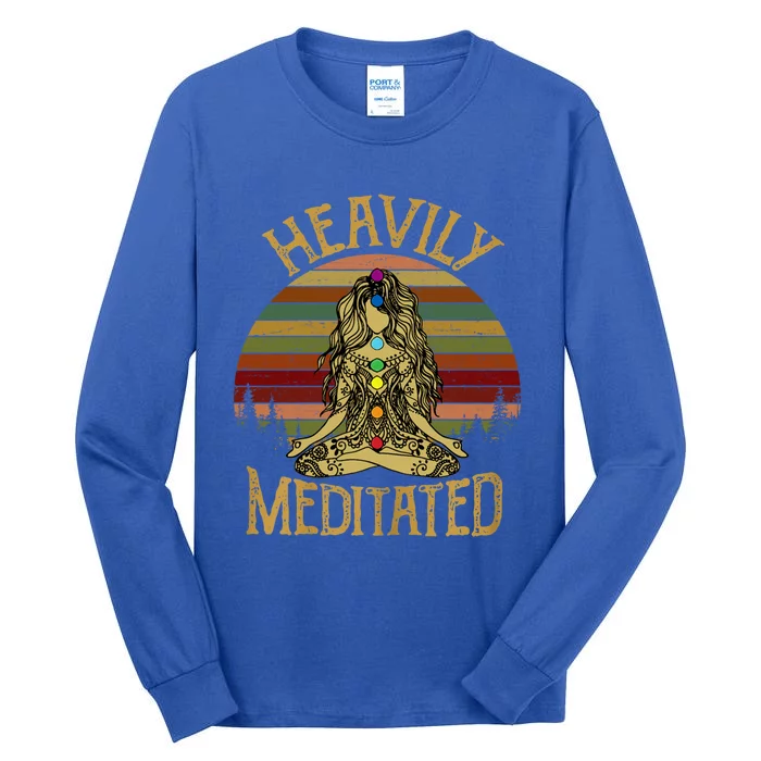 Vintage Heavily Meditated Yoga Meditation Spiritual Warrior Gift Tall Long Sleeve T-Shirt