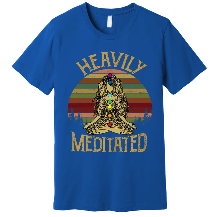 Vintage Heavily Meditated Yoga Meditation Spiritual Warrior Gift Premium T-Shirt