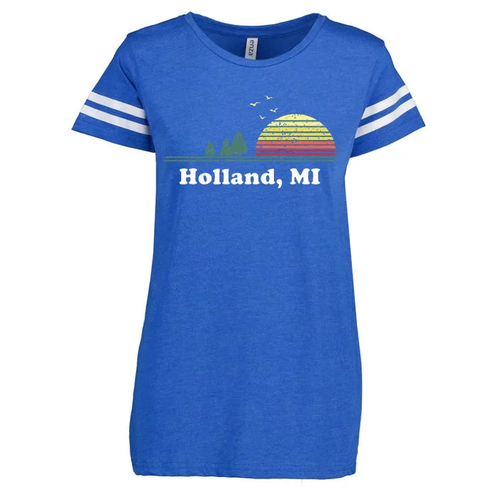 Vintage Holland Michigan Home Souvenir Enza Ladies Jersey Football T-Shirt