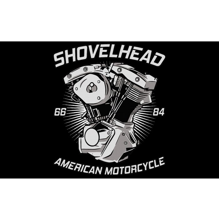 Vintage Hd Motorcycle Vtwin Shovelhead Engine Drawing Biker Bumper Sticker