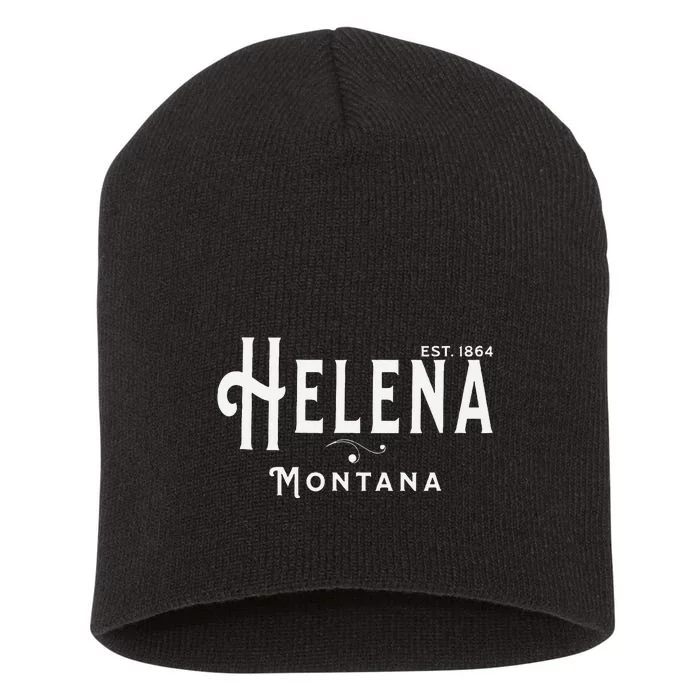 Visit Helena Montana Vintage Souvenir Design Short Acrylic Beanie