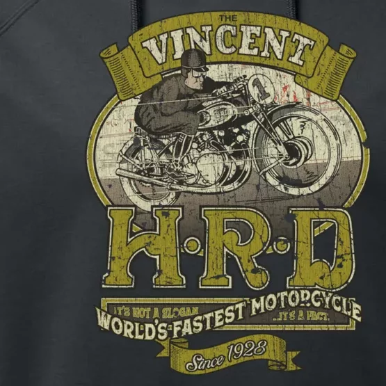 Vincent Hrd Motorcycles 1928 Performance Fleece Hoodie