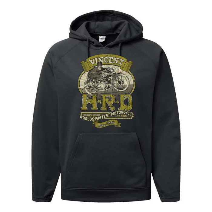 Vincent Hrd Motorcycles 1928 Performance Fleece Hoodie