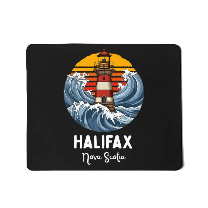 Vintage Halifax Nova Scotia Vintage Lighthouse Mousepad