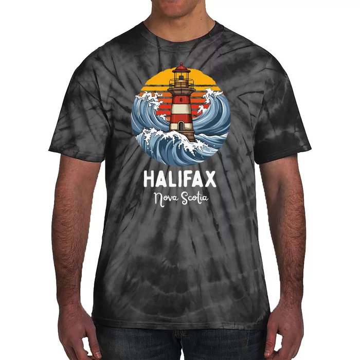 Vintage Halifax Nova Scotia Vintage Lighthouse Tie-Dye T-Shirt