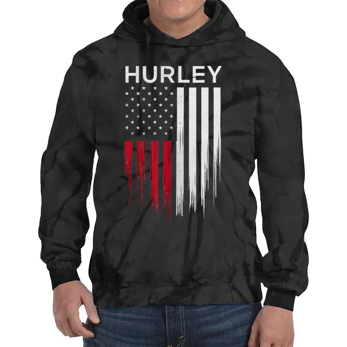 Vintage Hurley Ny Patriotic American Flag Tie Dye Hoodie