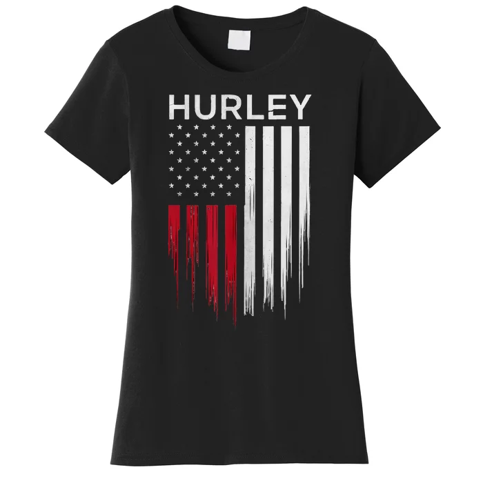 Vintage Hurley Ny Patriotic American Flag Women's T-Shirt