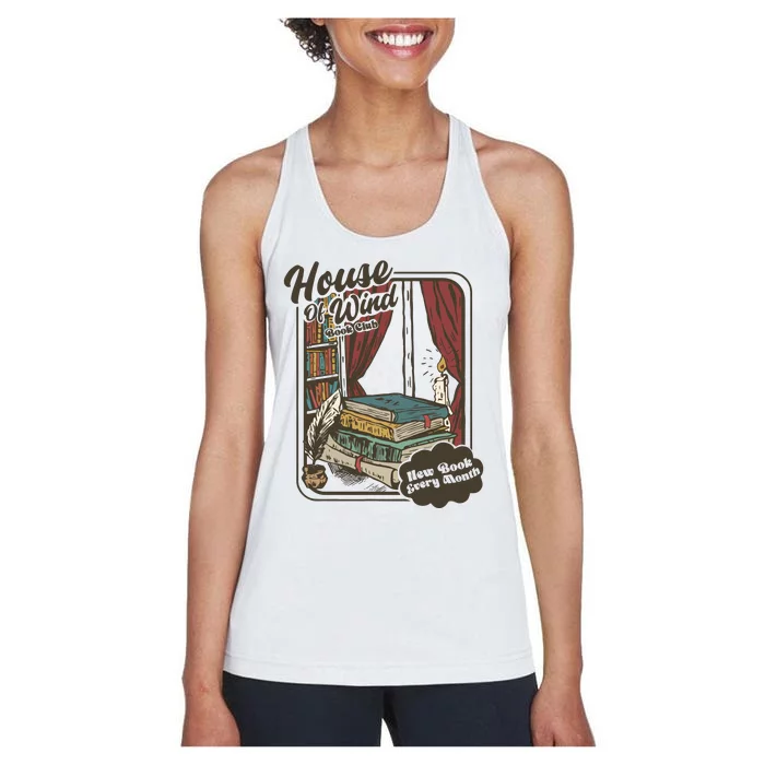 Vinatge House Of Wind Book Club Women's Racerback Tank