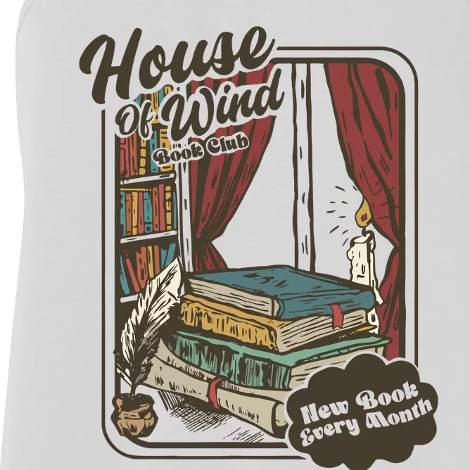 Vinatge House Of Wind Book Club Women's Racerback Tank