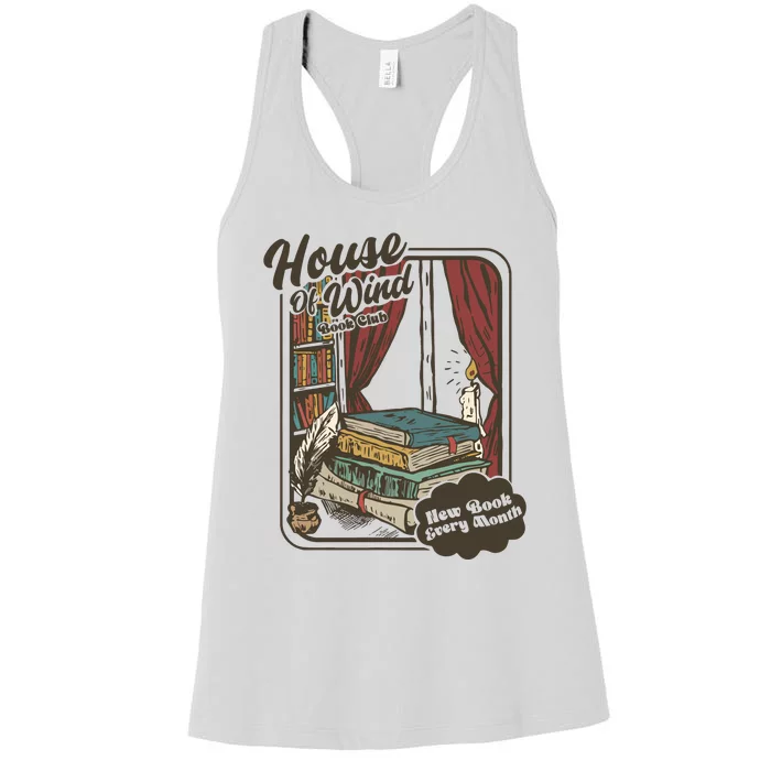 Vinatge House Of Wind Book Club Women's Racerback Tank