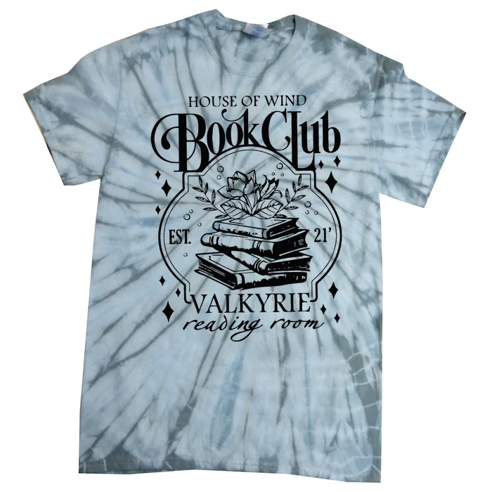 Vintage House Of Wind Book Club Est 21 Wildflowers Bookish Tie-Dye T-Shirt