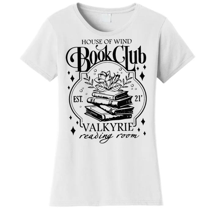 Vintage House Of Wind Book Club Est 21 Wildflowers Bookish Women's T-Shirt