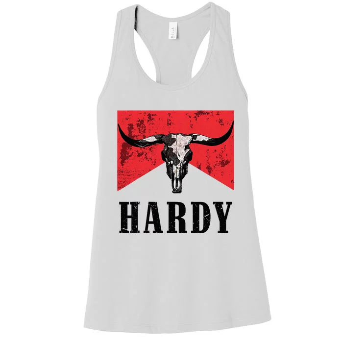 Vintage Hardy Personalized Western Style Women's Racerback Tank