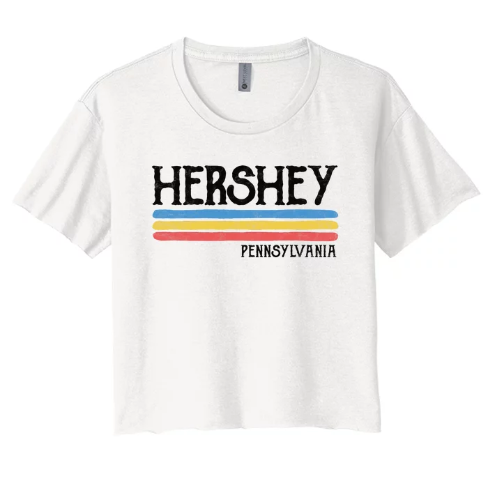 Vintage Hershey Pennsylvania Pa Souvenir Women's Crop Top Tee