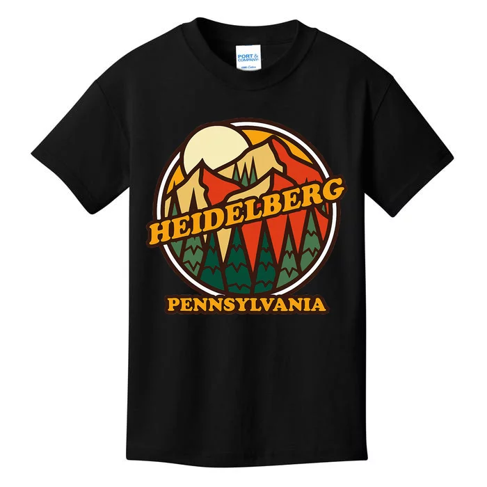 Vintage Heidelberg Pennsylvania Mountain Hiking Souvenir Kids T-Shirt