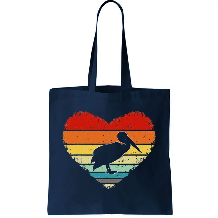 Vintage Heart Pelican Love Valentine's Day Gifts For Him Her Tote Bag