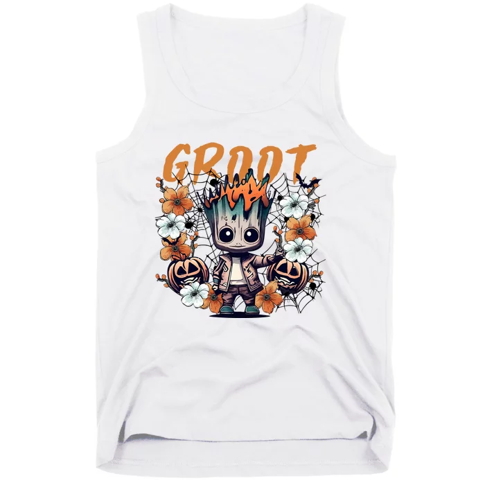 Vintage Halloween Pumpkin Baby Halloween Guardian Tank Top