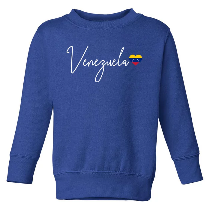 Venezuela Heart Pride Venezuelan Flag Meaningful Gift Toddler Sweatshirt