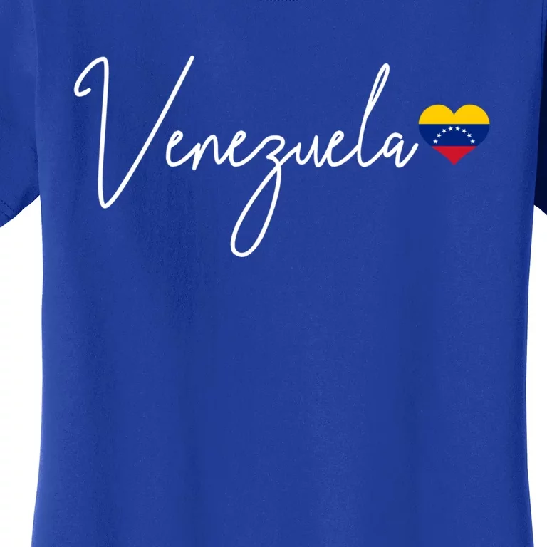 Venezuela Heart Pride Venezuelan Flag Meaningful Gift Women's T-Shirt