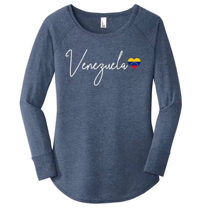 Venezuela Heart Pride Venezuelan Flag Meaningful Gift Women's Perfect Tri Tunic Long Sleeve Shirt