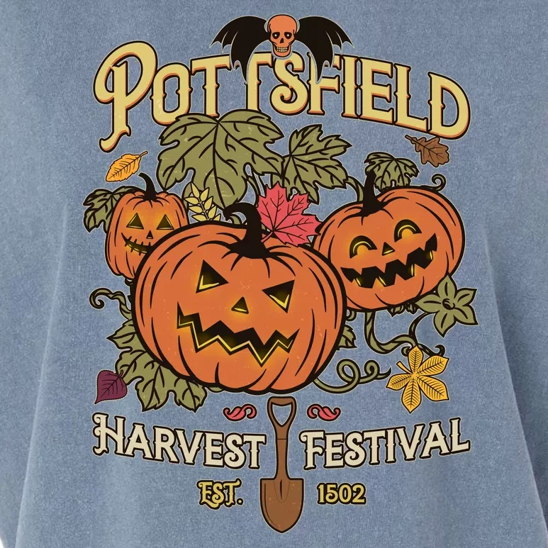 Vintage Halloween Pottsfield Harvest Festival EST 1502 Garment-Dyed Women's Muscle Tee