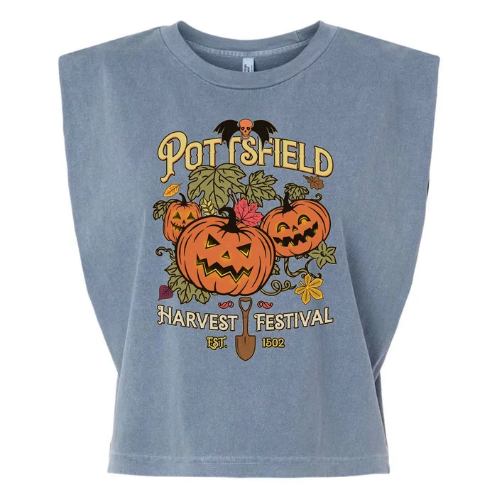 Vintage Halloween Pottsfield Harvest Festival EST 1502 Garment-Dyed Women's Muscle Tee