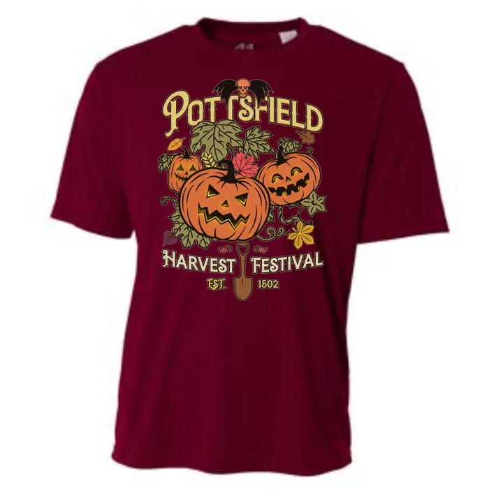 Vintage Halloween Pottsfield Harvest Festival EST 1502 Cooling Performance Crew T-Shirt