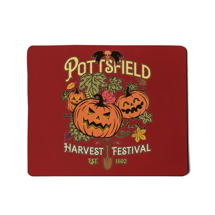 Vintage Halloween Pottsfield Harvest Festival EST 1502 Mousepad