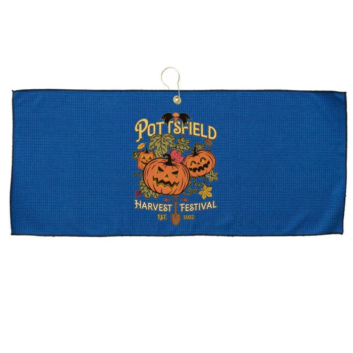 Vintage Halloween Pottsfield Harvest Festival EST 1502 Large Microfiber Waffle Golf Towel