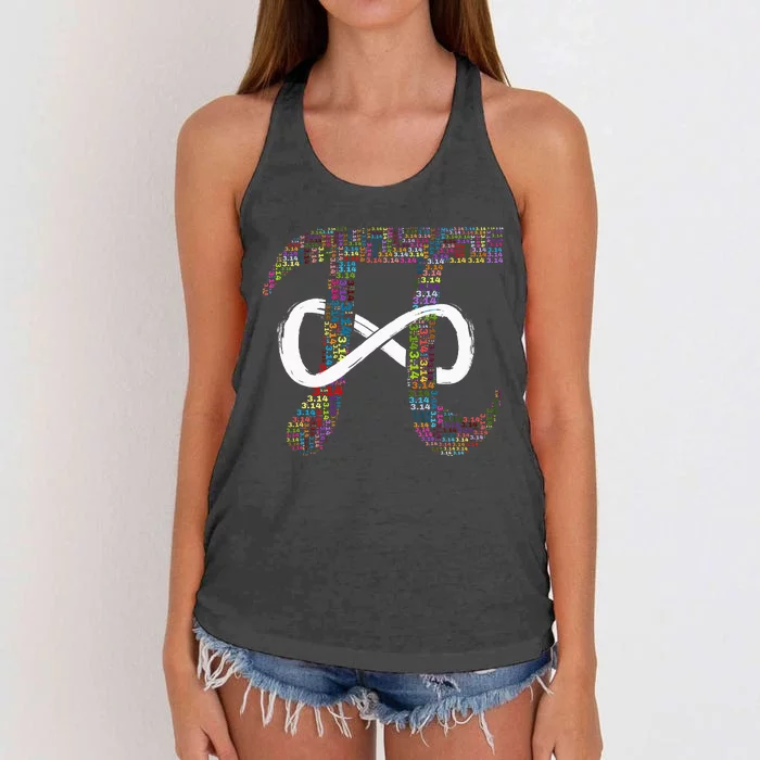 Vintage Happy Pi Day Retro Number Lover Math Gift Teacher Women's Knotted Racerback Tank