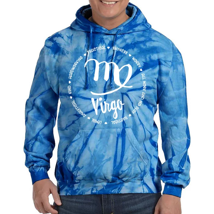 Virgo Horoscope Queen Zodiac Birthday Print Cute Gift Tie Dye Hoodie