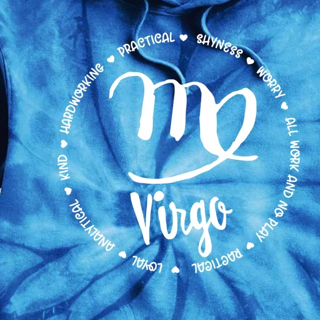 Virgo Horoscope Queen Zodiac Birthday Print Cute Gift Tie Dye Hoodie