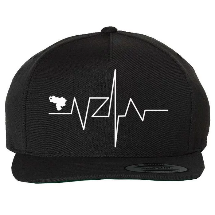 Venezuela Heart Rate Map Gift Wool Snapback Cap