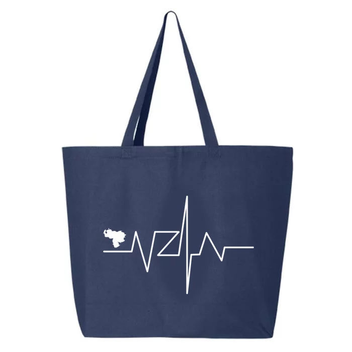 Venezuela Heart Rate Map Gift 25L Jumbo Tote