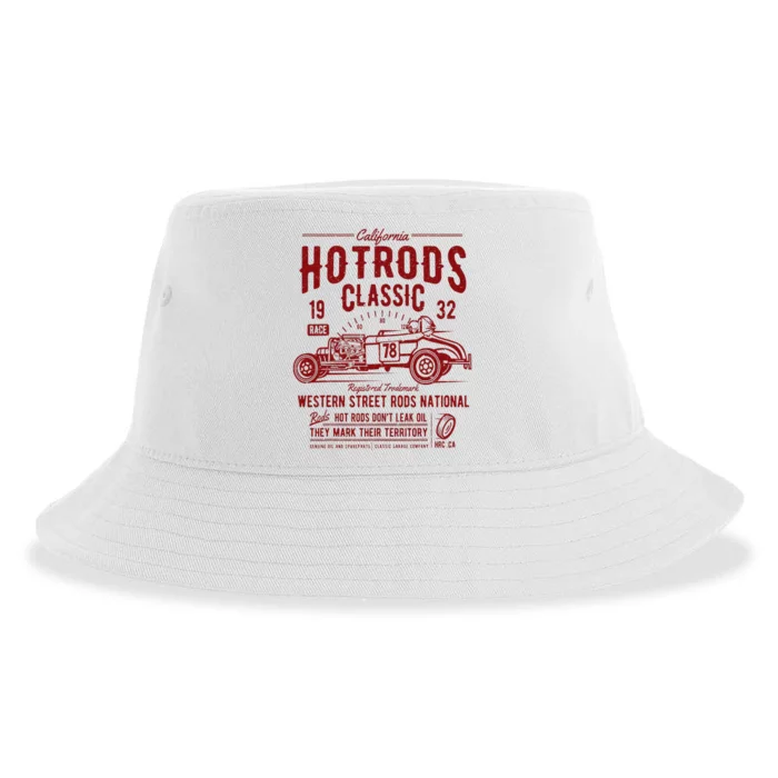 Vintage Hotrod Rock&Roll Classic Car Sustainable Bucket Hat