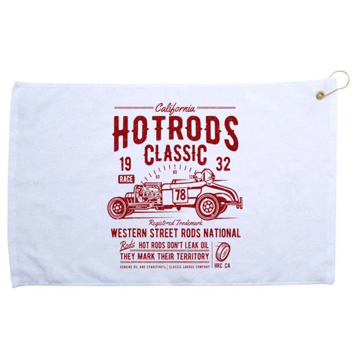 Vintage Hotrod Rock&Roll Classic Car Grommeted Golf Towel