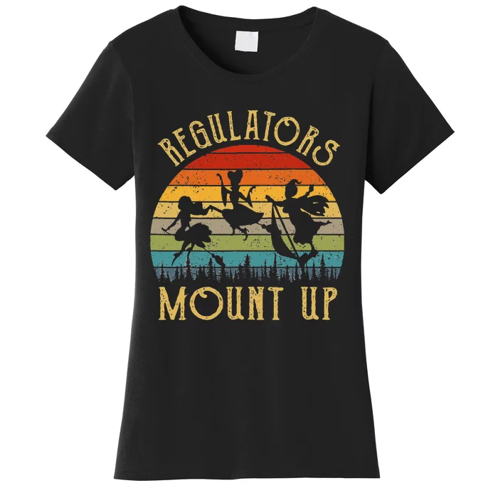 Vintage halloween Regulators Mount Up Witches Costume Women's T-Shirt