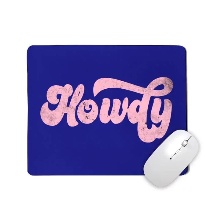 Vintage Howdy Rodeo Western Country Southern Cow Gift Mousepad