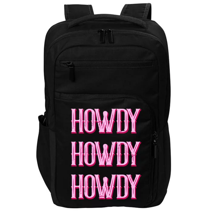 Vintage Howdy Rodeo Western Country Southern Cowgirl Impact Tech Backpack