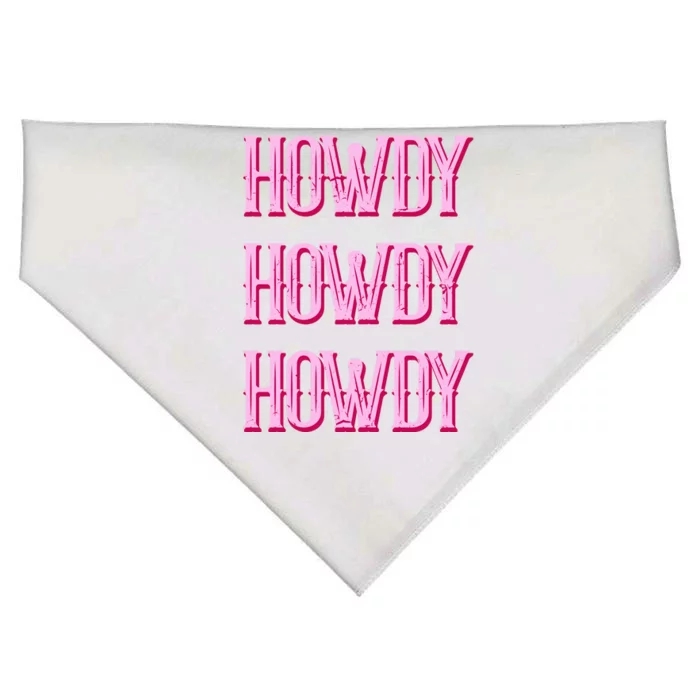 Vintage Howdy Rodeo Western Country Southern Cowgirl USA-Made Doggie Bandana