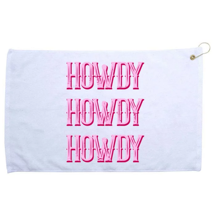 Vintage Howdy Rodeo Western Country Southern Cowgirl Grommeted Golf Towel