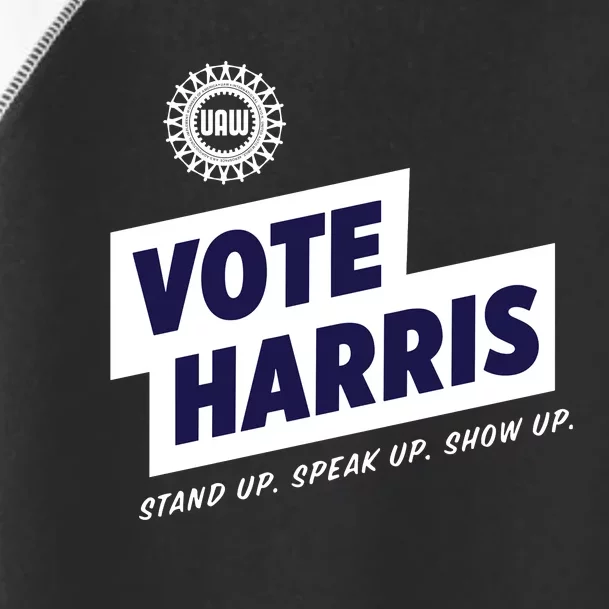 Vote Harris Stand Up Speak Up Show Up Trump Is A Scab Toddler Fine Jersey T-Shirt