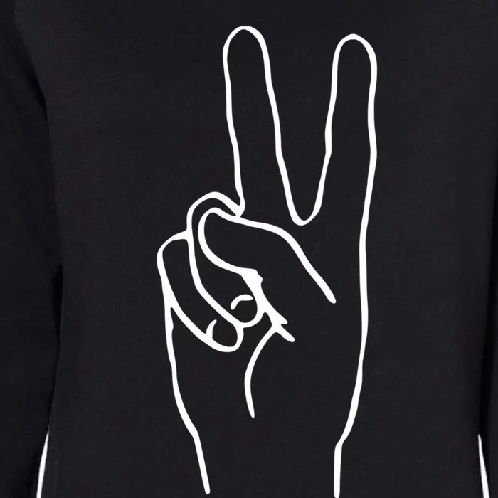 Victory Hand Sign Peace Symbol Cute Gift Womens California Wash Sweatshirt