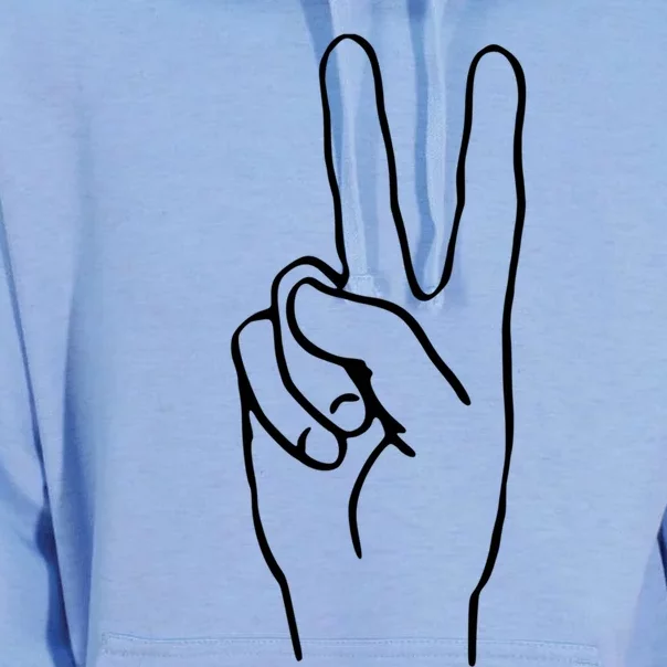 Victory Hand Sign Peace Symbol Cute Gift Unisex Surf Hoodie