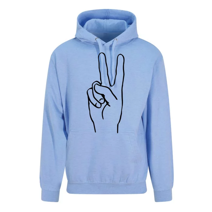 Victory Hand Sign Peace Symbol Cute Gift Unisex Surf Hoodie