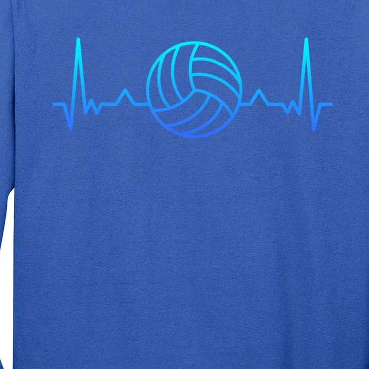 Volleyball Heartbeat Sports Gift Mom Dad Meaningful Gift Tall Long Sleeve T-Shirt