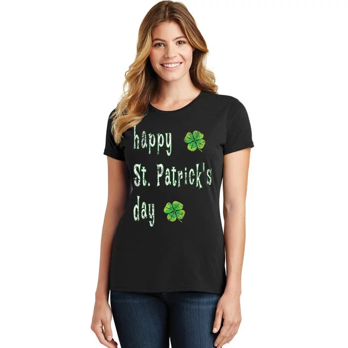 Vintage Happy St. Patrick's Day March 17th Saint Paddy Print Women's T-Shirt