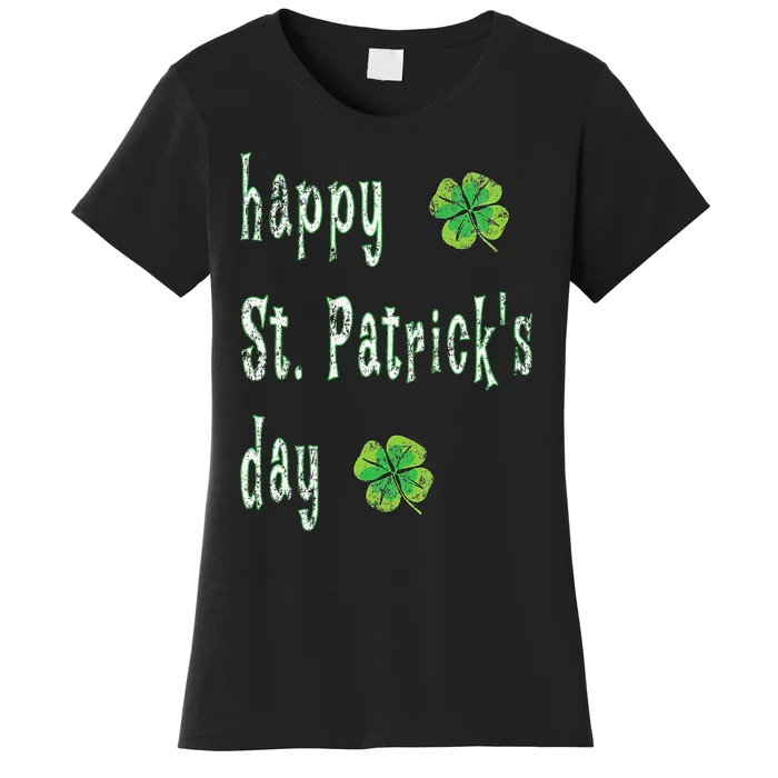 Vintage Happy St. Patrick's Day March 17th Saint Paddy Print Women's T-Shirt